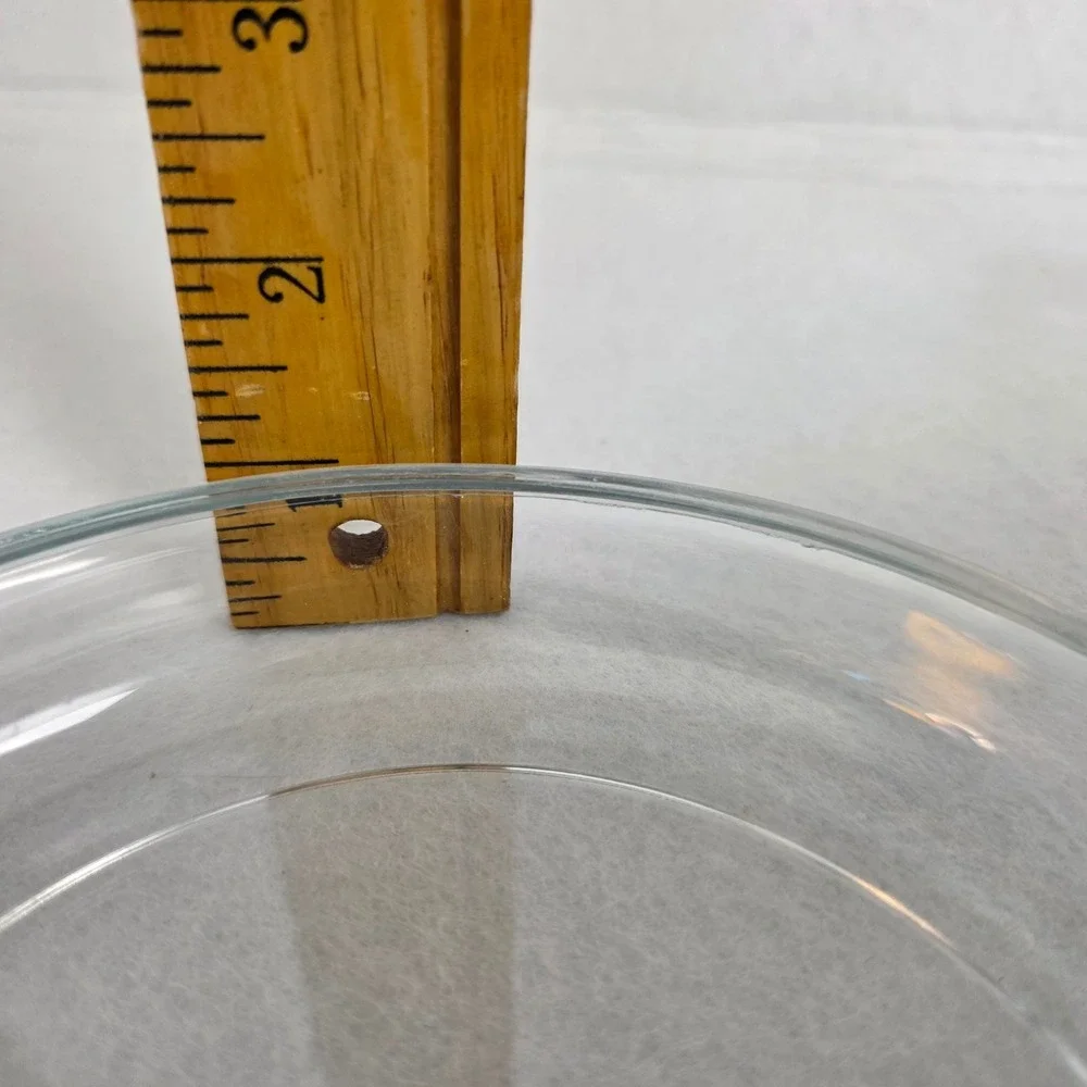 Pyrex France 453 Clear Glass Round Casserole Dish with Lid 1.5 Qt Baker Vintage